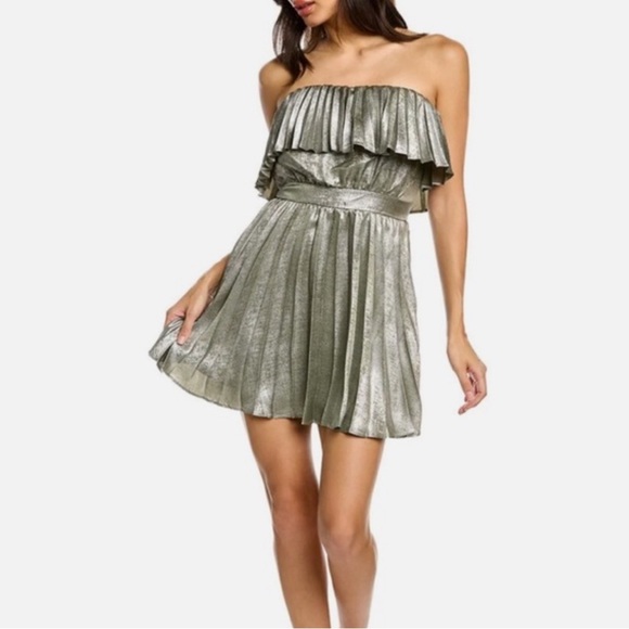 silver ramy brook strapless dress - Picture 2 of 2